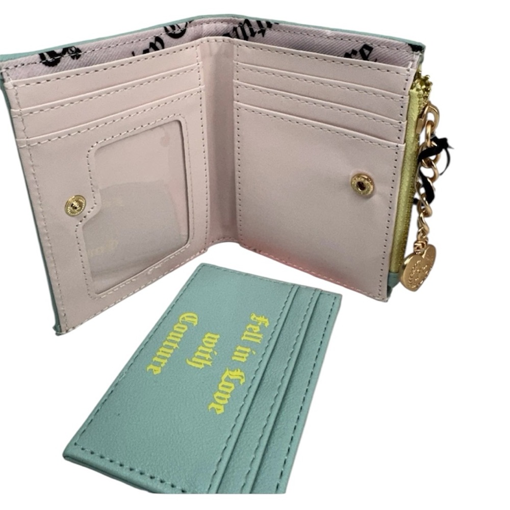 NWT Juicy Couture Gelato On The Beach Bifold With Pullout Wallet Yellow Pearl - Picture 2 of 4